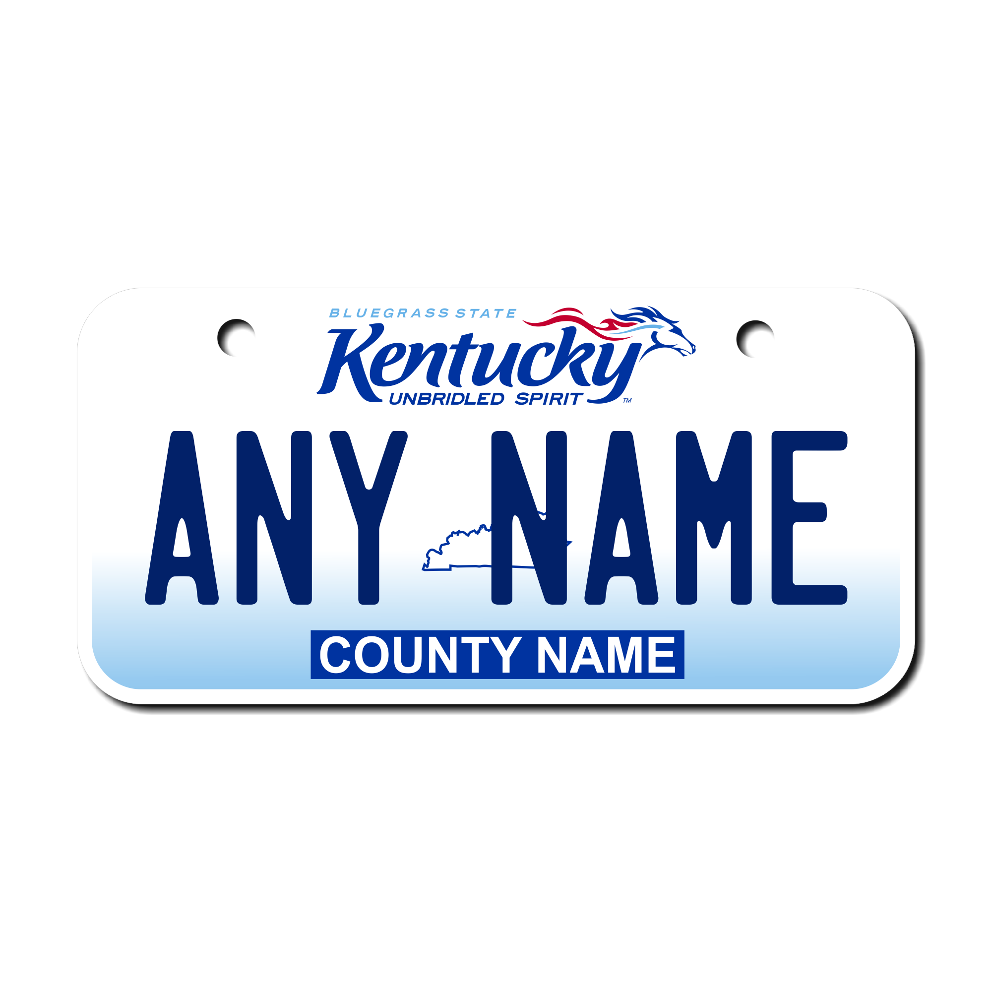Personalized Kentucky 3" X 6" Aluminum License Plate