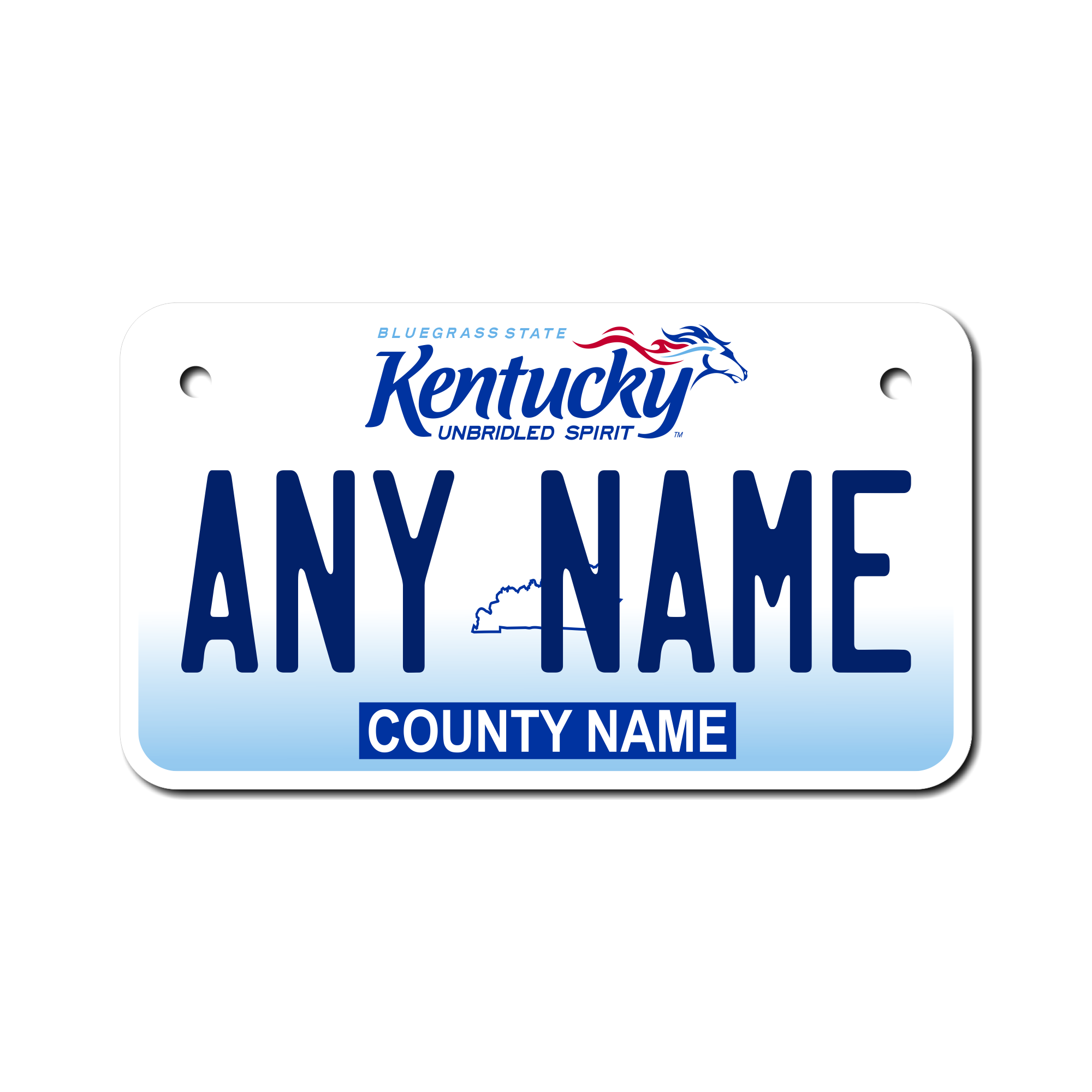 Personalized Kentucky 4" X 7" Aluminum License Plate