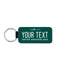 Personalized Michigan 1.5" X 3" Faux Leather License Plate Key Ring Version 6 Water Wonderland
