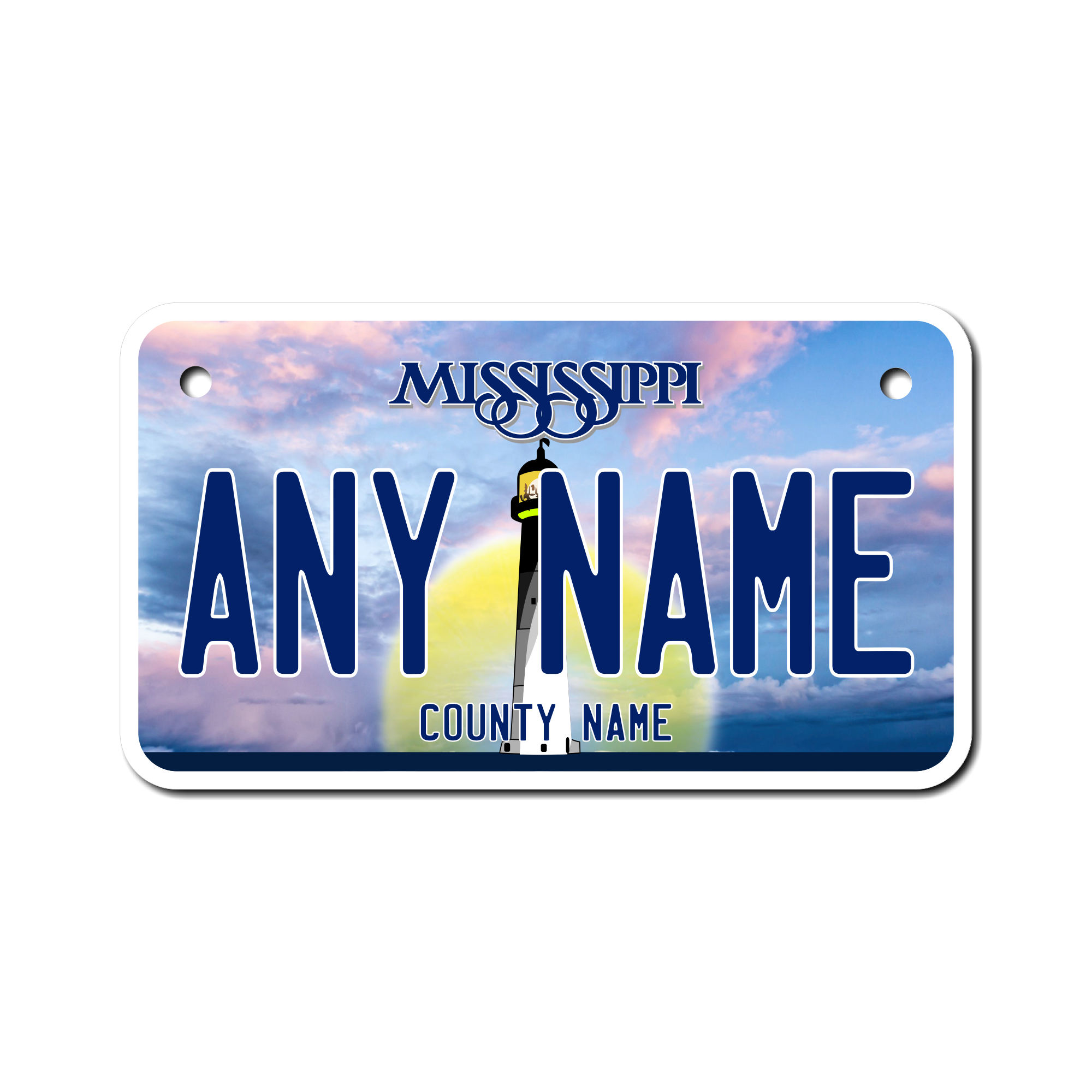 Personalized Mississippi 4" X 7" Aluminum License Plate