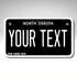 Personalized North Dakota 4" X 7" Aluminum License Plate Version 3 Black Out 2025