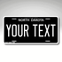 Personalized North Dakota 6" X 12" Full Size Aluminum License Plate Version 3 Black Out 2025
