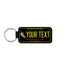 Personalized New Mexico 1.5" X 3" Faux Leather License Plate Key Ring Version 4