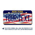 Personalized New York 2" X 4" Aluminum License Plate Version 6 American Flag