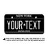 Personalized New York 2" X 4" Aluminum License Plate Version 7 BLACK