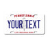 Personalized Pennsylvania 3" X 6" FRP Plastic License Plate Version 3 Let Freedom Ring