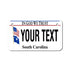 Personalized South Carolina 4" X 7" Aluminum License Plate Version 5 In God We Trust