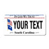 Personalized South Carolina 6" X 12" Aluminum License Plate Version 5 In God We Trust