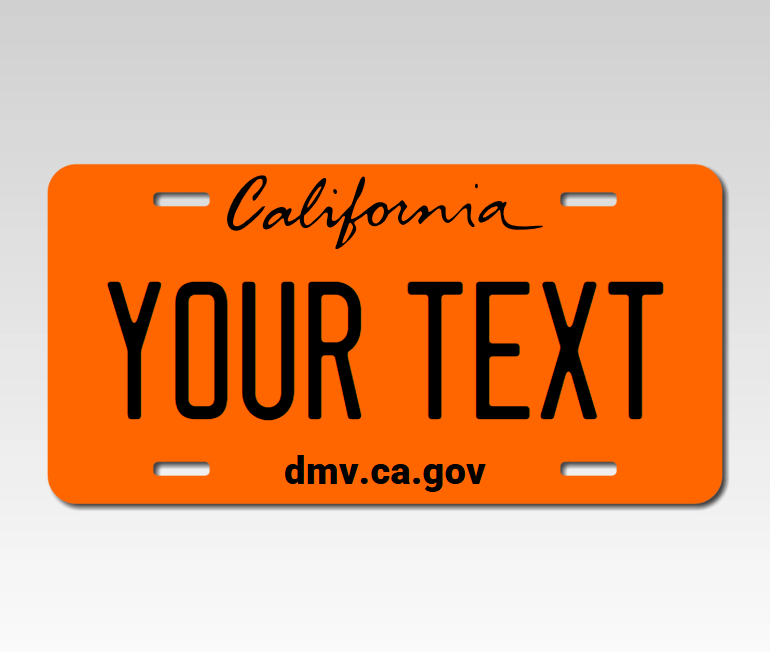 Personalized California 6" X 12" Aluminum  Souvenir License Plate
