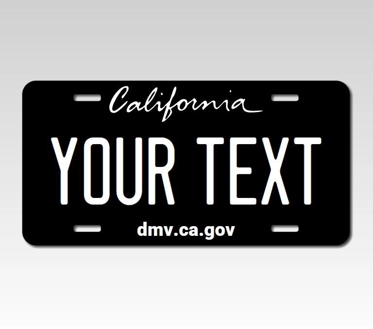 Personalized California 6" X 12" Aluminum  Souvenir License Plate