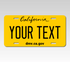 Personalized California 6" X 12" Aluminum  Souvenir License Plate