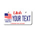 Personalized Utah 2" X 4" Aluminum License Plate Version 3 In God We Trust