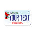 Personalized Virginia 4" X 7" Aluminum License Plate Version 5