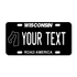 Personalized Wisconsin 3" X 6" FRP Plastic License Plate Version 3