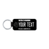 Personalized Wisconsin 1.5" X 3" Faux Leather License Plate Key Ring Version 3