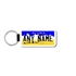 Personalized Alaska 1.5" X 3" Faux Leather License Plate Key Ring