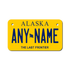 Personalized Alaska 4" X 7" Aluminum License Plate Version 2