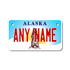Personalized Alaska 4" X 7" Aluminum License Plate Version 3