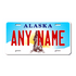 Personalized Alaska 6" X 12" Aluminum License Plate Version 3