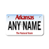 Personalized Arkansas 4" X 7" Aluminum License Plate Version 3