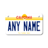 Personalized California 4" X 7" Aluminum License Plate Version 2