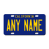 Personalized California 3" X 6" FRP Plastic License Plate Version 3