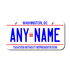 Personalized District of Columbia 3" X 6" Aluminum License Plate Version 1