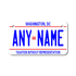 Personalized District of Columbia 4" X 7" Aluminum License Plate Version 1 
