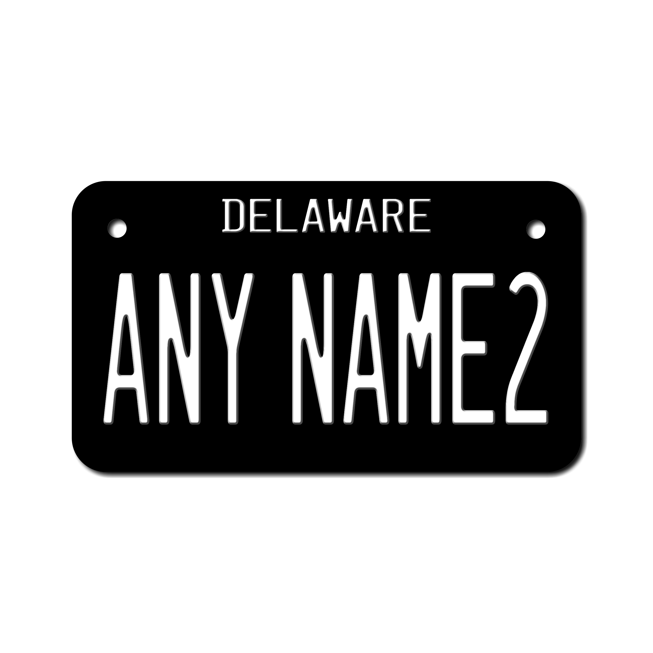 Personalized Delaware 4" X 7" Aluminum License Plate Version 2