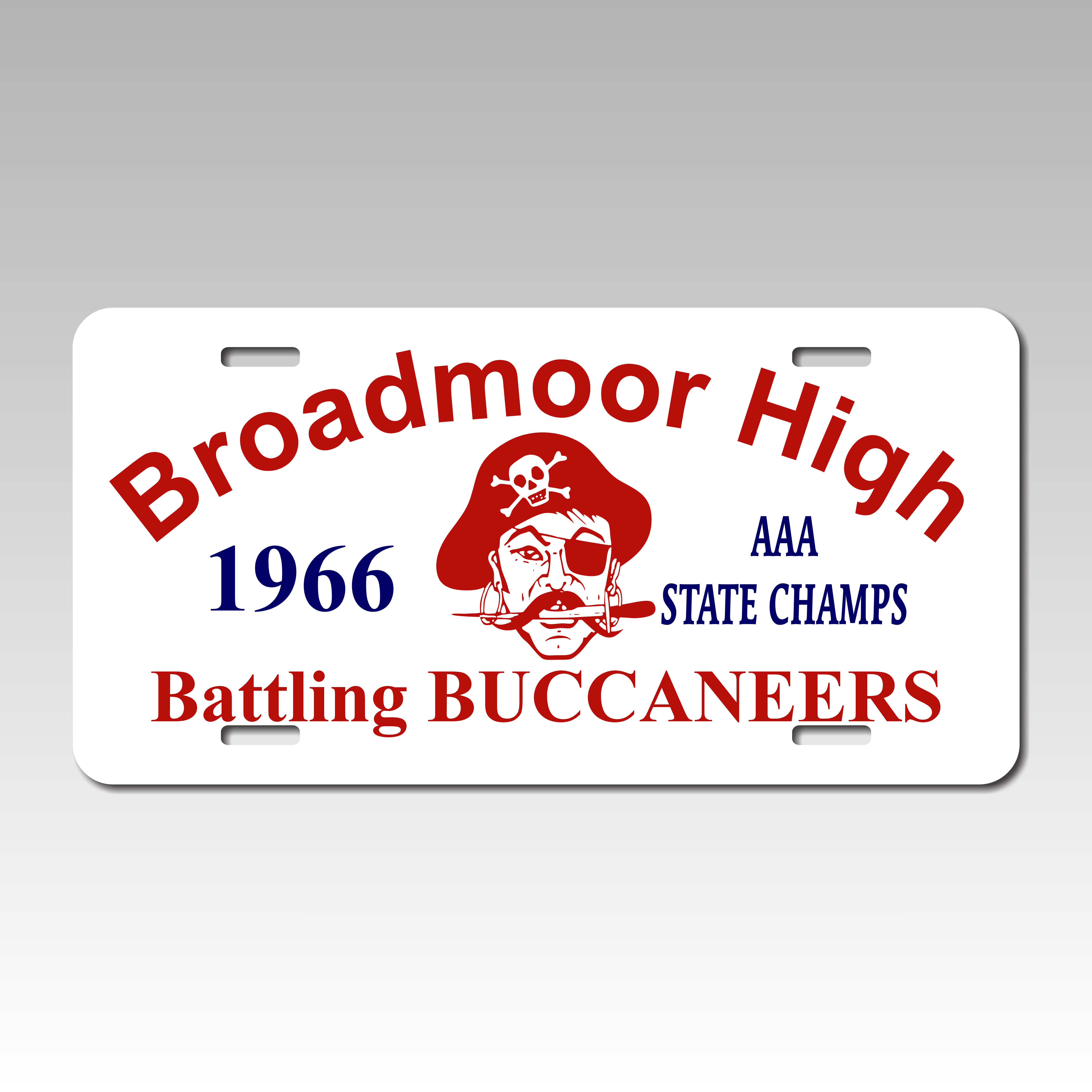 Broadmoor High 1966 AAA State Champs License Place (Customer Art)
