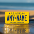 Custom Alaska Mini License Plate by Custom Plate Pros - Size 2X4