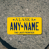 Custom Alaska Mini License Plate by Custom Plate Pros - Size 2X4