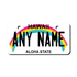 Personalized Hawaii 2" X 4" Aluminum License Plate Version 1