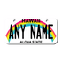 Personalized Hawaii 3" X 6" Aluminum License Plate Version 1