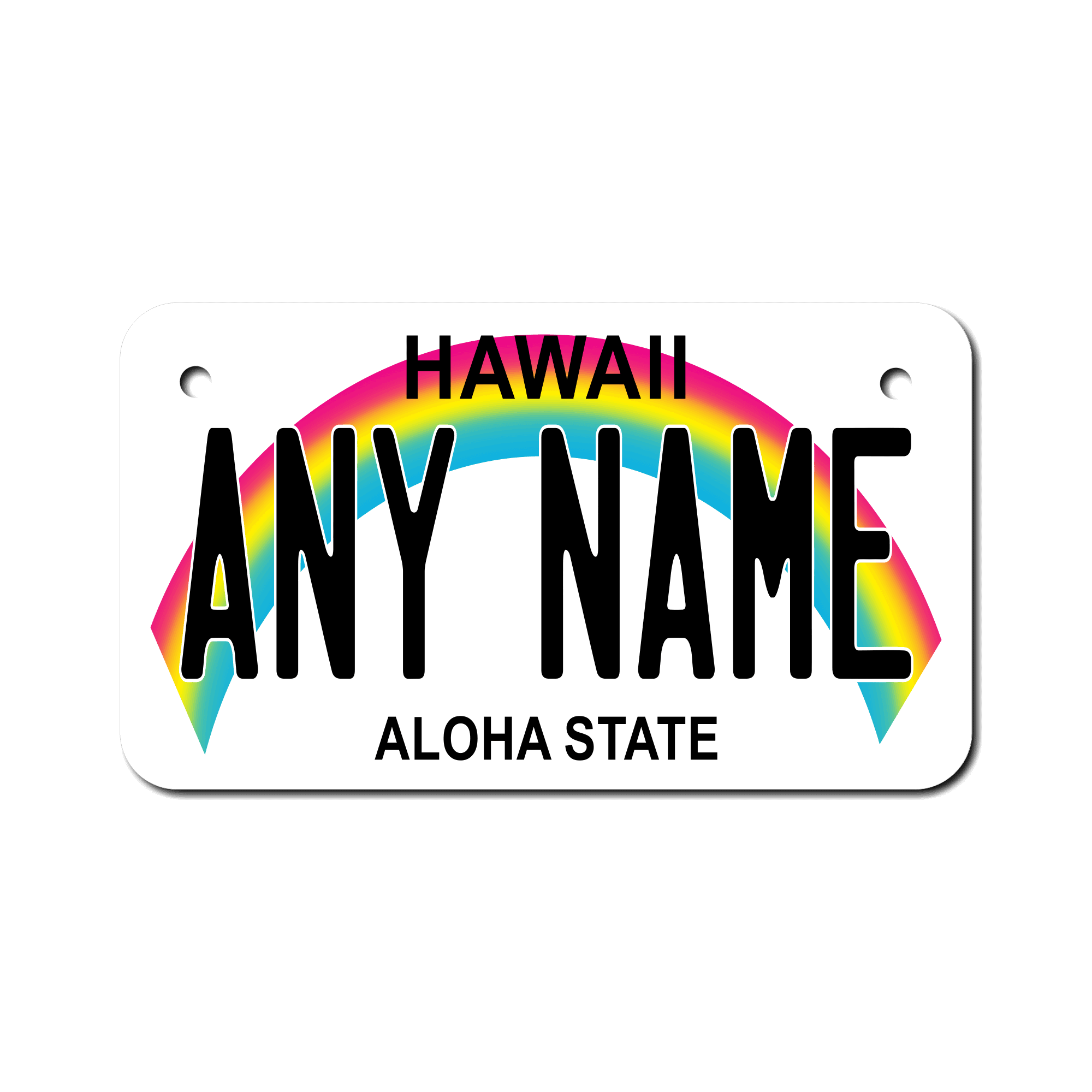 Personalized Hawaii 4" X 7" Aluminum License Plate Version 1