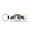 Personalized Hawaii 1.5" X 3" Faux Leather License Plate Key Ring