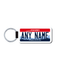 Personalized Idaho 1.5" X 3" Faux Leather License Plate Key Ring
