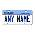 Personalized Illinois 3" X 6" FRP Plastic License Plate Version 1