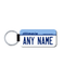 Personalized Illinois 1.5" X 3" Faux Leather License Plate Key Ring
