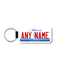 Personalized Illinois 1.5" X 3" Faux Leather License Plate Key Ring