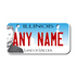 Personalized Illinois 3" X 6" Aluminum License Plate Version 3