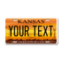 Personalized Kansas 6" X 12" Aluminum License Plate Version 4