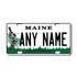 Personalized Maine 3" X 6" FRP Plastic License Plate Version 1