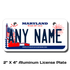 Personalized Maryland 2" X 4" Aluminum License Plate Version 2