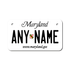 Personalized Maryland 4" X 7" Aluminum License Plate Version 1 
