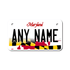 Personalized Maryland 4" X 7" Aluminum License Plate Version 3