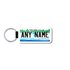 Personalized Michigan 1.5" X 3" Faux Leather License Plate Key Ring