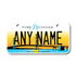 Personalized Michigan 3" X 6" Aluminum License Plate Version 5