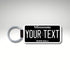 Personalized Minnesota Black Out  1.5" X 3" Faux Leather License Plate Key Ring