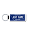 Personalized Montana 1.5" X 3" Faux Leather License Plate Key Ring